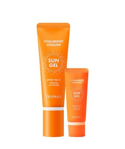 طقم جل واقي شمس مبرد بالهيالورونيك بعامل حماية SPF...