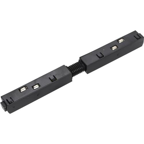 Magnetic rail connector between tracks without wir...