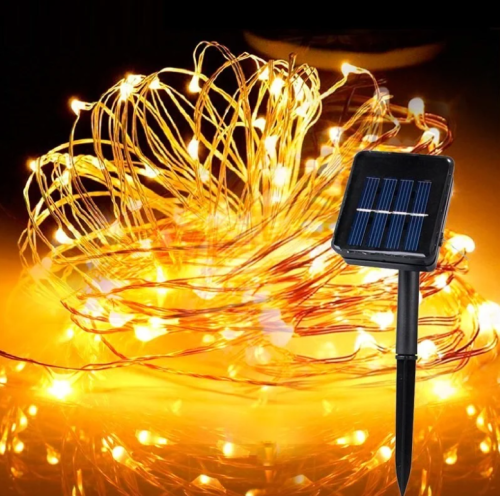 10-meter solar-powered decorative string with 100...
