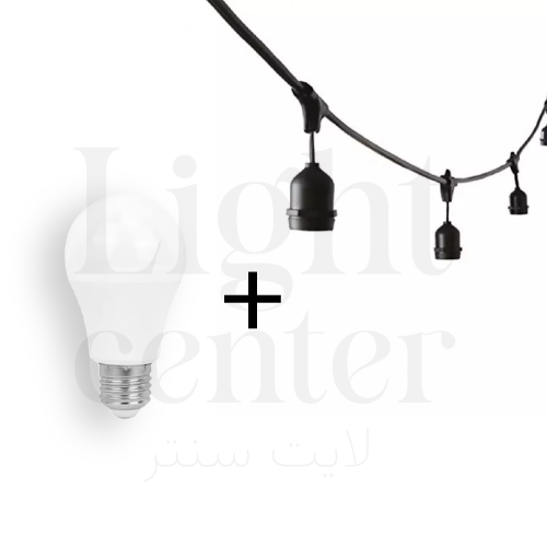 عقد لمبات هولدر 25 متر E27 (مع لمبات) 50 لمبة 5 وا...