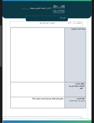 تقرير للمبادرات شامله