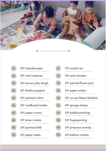 الفنون والحرف التقليدية أفكار مخصصة للأطفال E