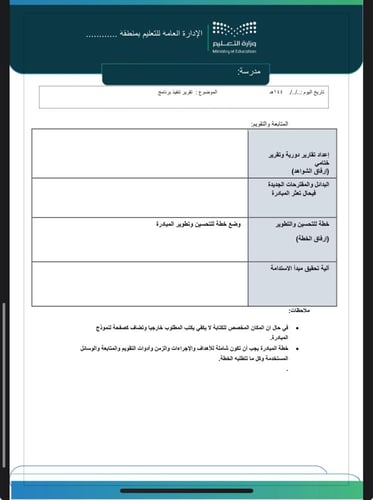 تقرير للمبادرات شامله