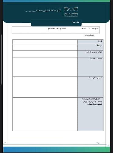 تقرير للمبادرات شامله