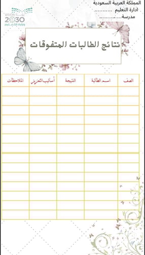 ملف انجاز المعلمة