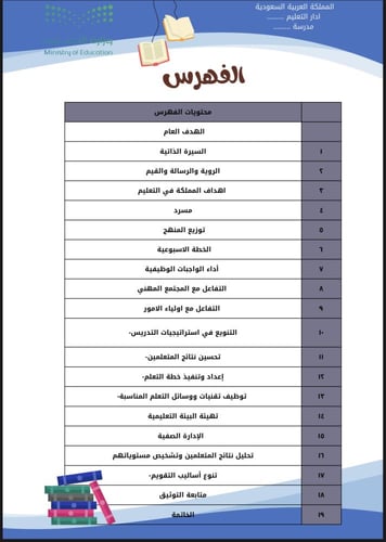 سجل توثيق شواهد الاداء للمعلم