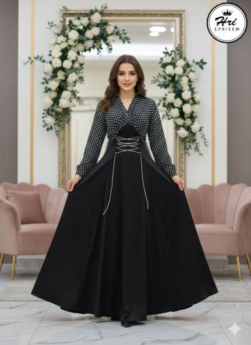 مذهلة - فستان نسائي اسود ناعم ومريح