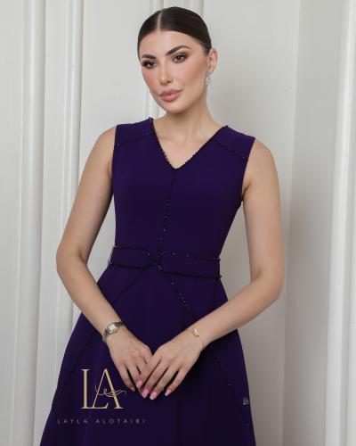 فستان بنفسجي كلاسيك