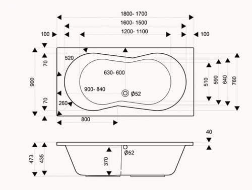 جاكوزي داكوتا فل كامل مقاس 170*90 صناعه بحريني اجه...