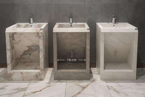 مغاسل وضوء حوض واحد رخام متوفره بعدة ألوان منوعه