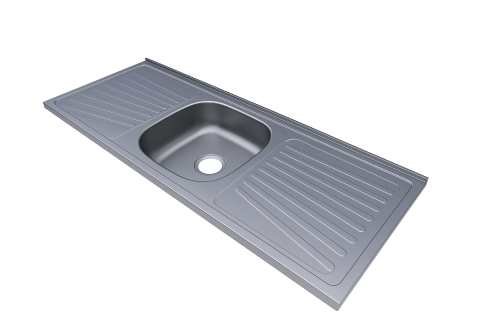 مجلى حوض وسط استيل وطني 50*120 - التقنية الوطنية