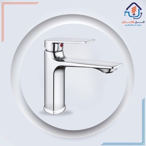 خلاط مغسلة وسط لون أسود مقاوم للصدأ