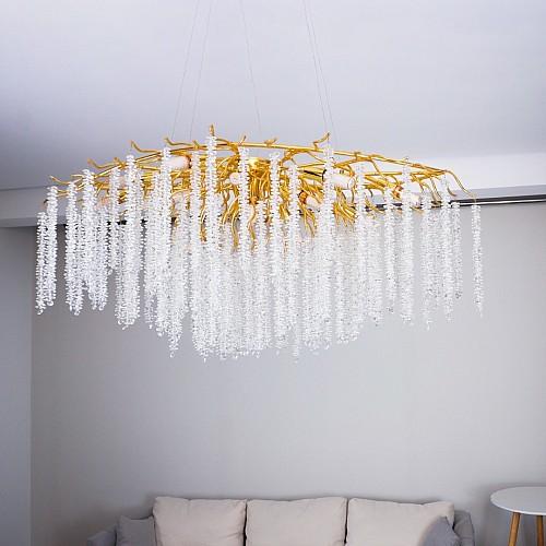 نجف مودرن العرض 1.60 متر ذهبي مع شفاف E14*16L مقاس...