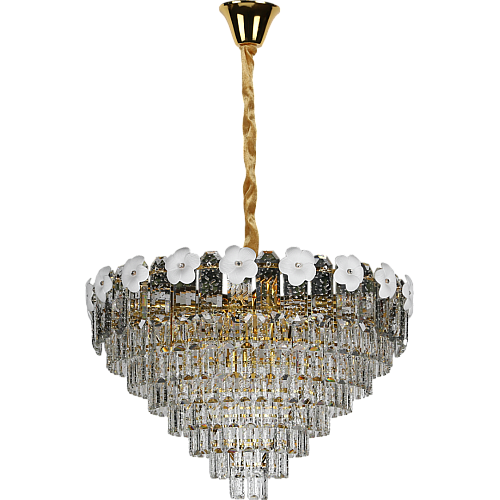 نجف كريستال ذهبي E14*15L قطر 800 ملم