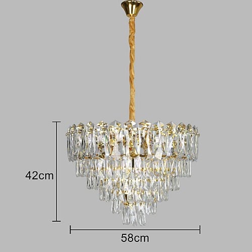 نجف مودرن مناسب لغرف ال مع يشة ذهبي E14*9L قطر 60...