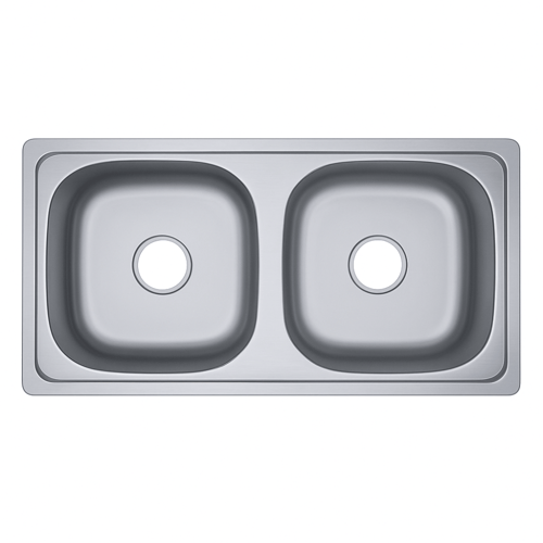 مجلى حوضين استيل 50*90 تسقيط علي الرخام - التقنية...