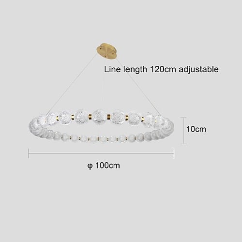 نجف مودرن زيتي 3اضاءات 42 واط مقاس 100 سم