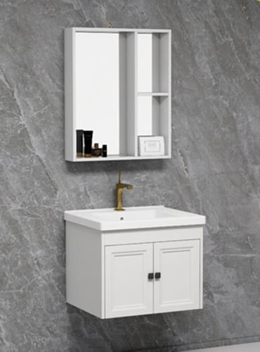 مغاسل ديكور مقاس 80 سم لون ابيض