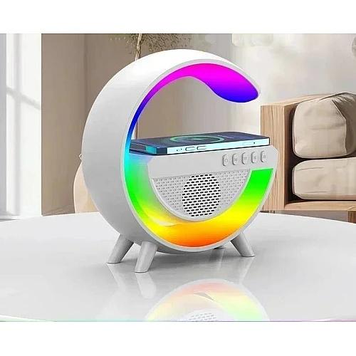 سماعة سبيكر مع شاحن لاسلكي و إضاءة RGB ملون لون ال...
