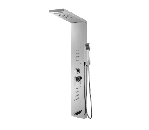 دش جداري طويل مربع كروم