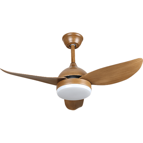 مروحة سقف مودرن مع غطاء خشبي لون الانارة 3اضاءات