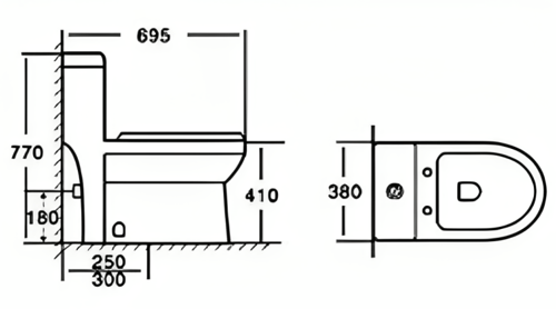 كرسي افرنجي اسود مطفي مربع