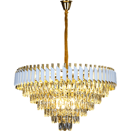 نجف مودرن ابيض مع ذهبي E14 80 سم