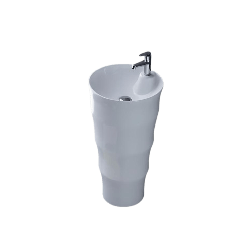 مغسلة خزف برميل ابيض مودرن بدون مرايا