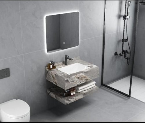 مغاسل ديكور رخام صناعي مقاس 100 سم