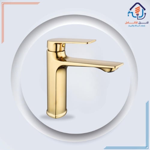 خلاط مغسلة وسط لون أسود مقاوم للصدأ