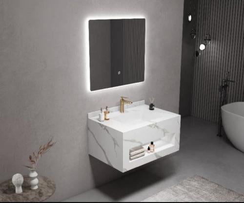 مغاسل ديكور رخام صناعي مقاس 60سم صندوق