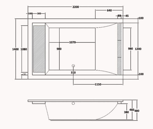 جاكوزي إنفينيتي فل كامل مقاس 220*140 صناعه بحريني...