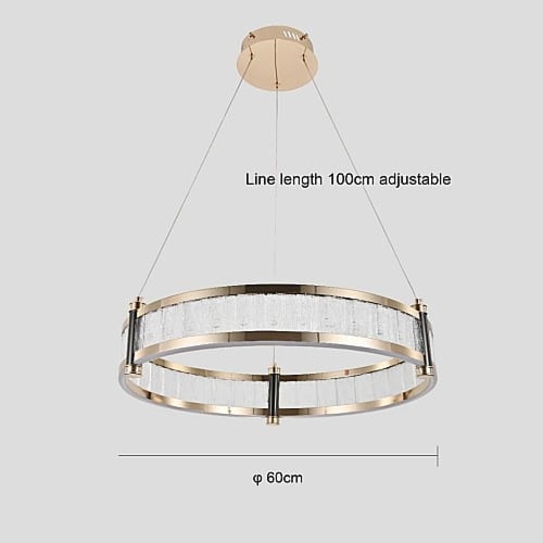 نجف مودرن ذهبي مع3اضاءات 42 واط مقاس 60 سم