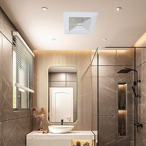 مروحة شفط سقف مربع شبك 8 بوصه مقاس الدفن (20*20) س...