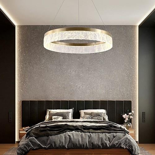 نجف مودرن زيتي 3اضاءات 36 واط قطر 80 سم