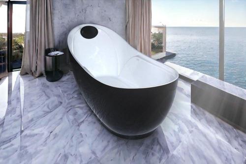 بانيو يونكس رويال 180/78 اسود ابيض