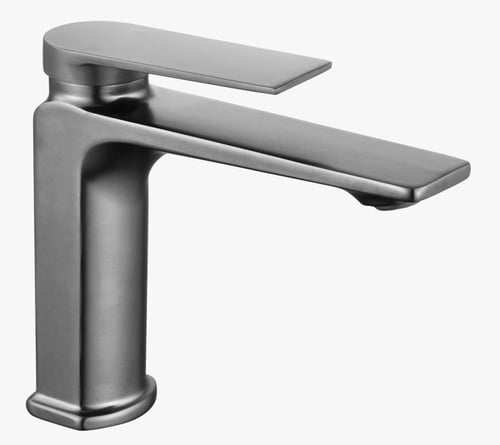 خلاط مغسلة وسط لون رمادي مطفي مقاوم للصدأ