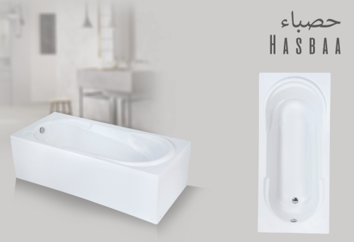 مغطس بحريني حصباء لون ابيض 180*80 بضمان عشر سنوات...