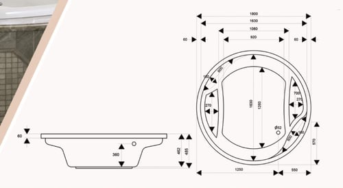 جاكوزي فل كامل مقاس 180 صناعه بحريني اجهزه اوربيه...