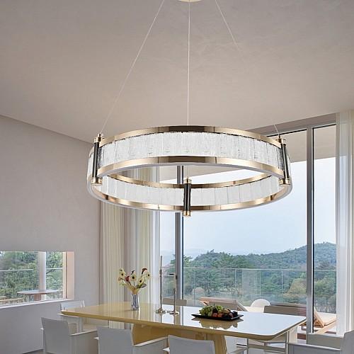 نجف مودرن ذهبي مع3اضاءات 42 واط مقاس 60 سم