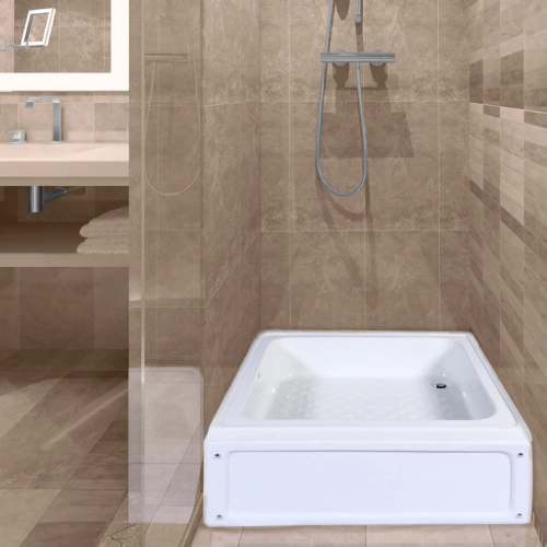 شاور يونكس مقاس 90X90 مربع عميق أبيض