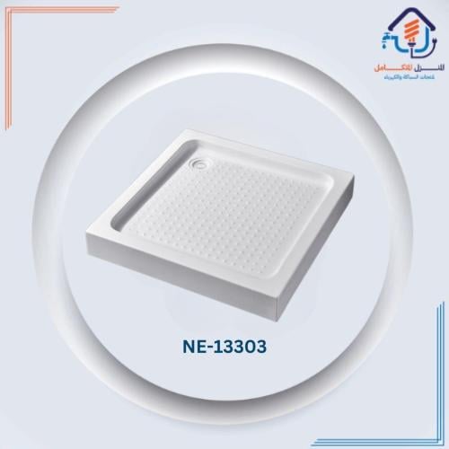 شاور اكريلك مربع مقاس 90*90 فوق بلاط لون ابيض