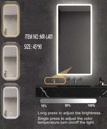 مرايا ليد ٣ لون مقاس90*49