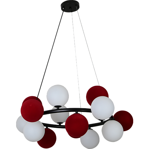 نجف مودرن احمر مع ابيض G9*9L