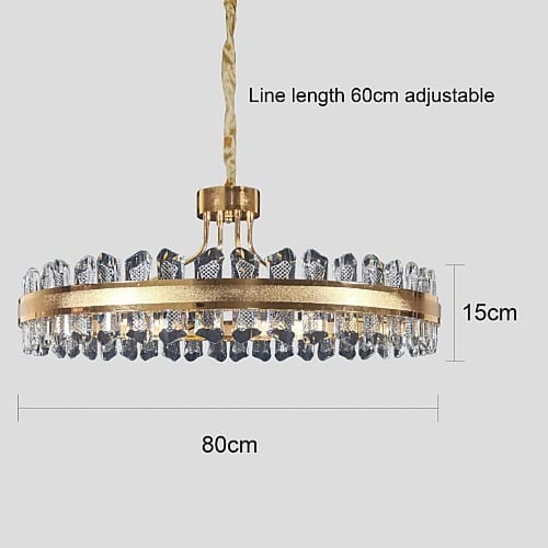 نجف مودرن ذهبي 3اضاءات 75 واط قطر 80 سم