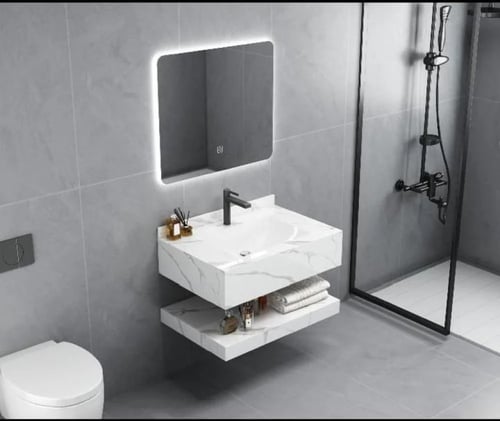 مغاسل ديكور رخام صناعي مقاس 80 سم