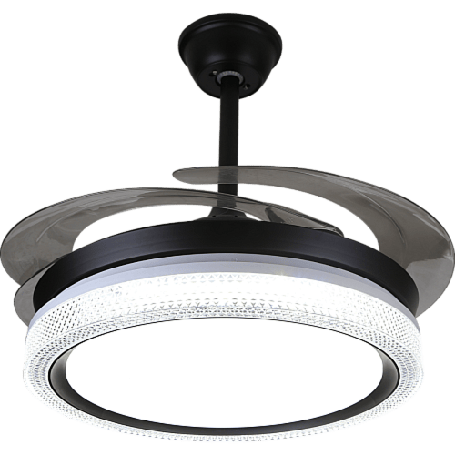 مروحة السقف القابلة للطي اسود لون الانارة 3اضاءات...