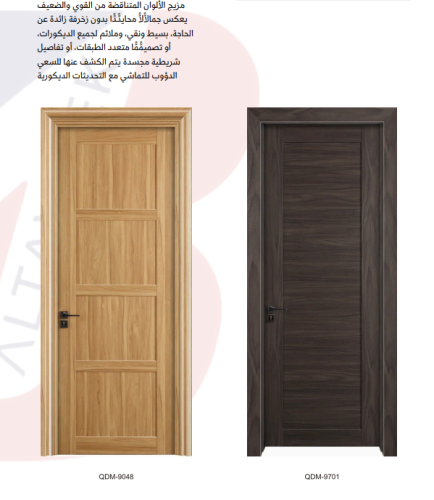 باب خشبي WPC مقاوم للماء والرطوبة بأناقة وجودة عال...