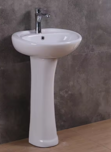 مغسلة خزف أرضي ابيض مودرن مقاس 55 سم