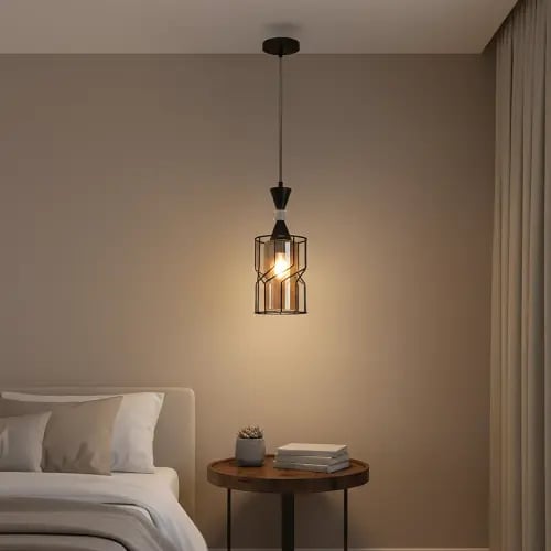 نجف مودرن اسود E27*1 مفرد